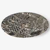 Assiettes En Carton Symboles historiques anciens Style de tatouage (Angle)