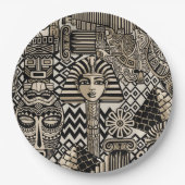 Assiettes En Carton Symboles historiques anciens Style de tatouage (Devant)