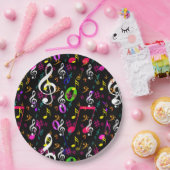 Assiettes En Carton Symboles musicaux Design Motif (Fête)