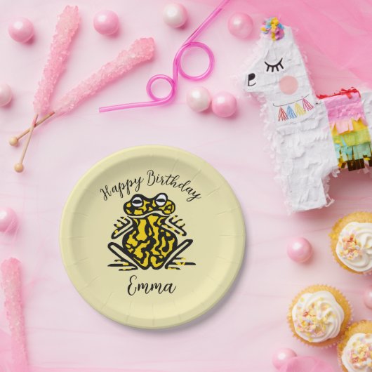 Assiettes En Carton Sympa graphique FROG - Animaux de fête - faune (Fête)
