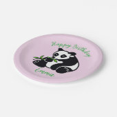 Assiettes En Carton Sympa graphique PANDA ours - Joyeux anniversaire - (Angle)