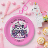 Assiettes En Carton Sympa Possum d'anniversaire de fille personnalisée (Fête)