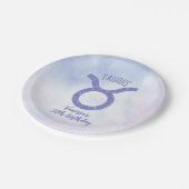 Assiettes En Carton Sympathique Taurus Astrologie Signal Personnalisé (Angle)