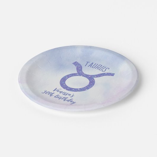 Assiettes En Carton Sympathique Taurus Astrologie Signal Personnalisé  (Angle)