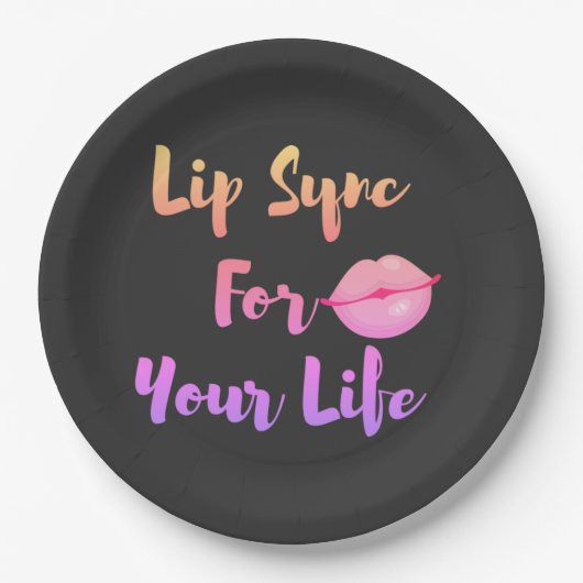 Assiettes En Carton Synchronisation Lip Pour Votre Vie (Devant)