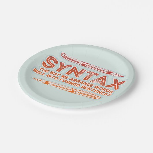 Assiettes En Carton Syntaxe Funky Structure de la phrase Grammaire (Angle)