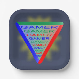 Assiettes En Carton Système de jeu Ultimate Gamer 3 Couleurs RVB
