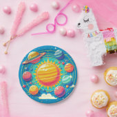 Assiettes En Carton Système solaire (Fête)