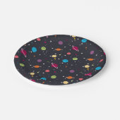 Assiettes En Carton système solaire en noir (Angle)