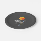 Assiettes En Carton Système solaire T-shirt Planètes (Angle)