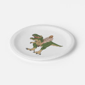 Assiettes En Carton T-Rex de Jésus (Angle)
