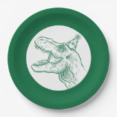 Assiettes En Carton T-Rex Dinosaur Anniversaire (Devant)