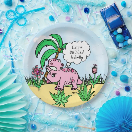 Assiettes En Carton T-Rex Dinosaur Plaques d'anniversaire à thème (Fête)