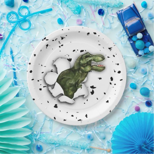 Assiettes En Carton T-Rex Dinosaur Plaques papier fête d'anniversaire (Fête)