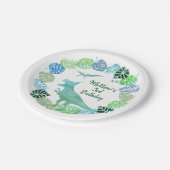 Assiettes En Carton T-Rex Dinosaur Végétal Anniversaire (Angle)