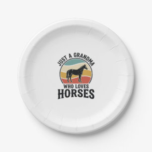 Assiettes En Carton T-shirt avec gravure vintage Grand-mère aime les c