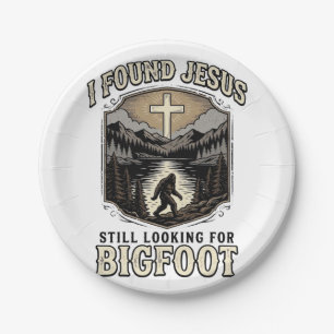 Assiettes En Carton T-shirt chrétien vintage drôle Jésus Bigfoot
