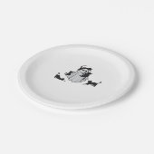 Assiettes En Carton T-shirt classique de chats noirs et fantômes (Angle)