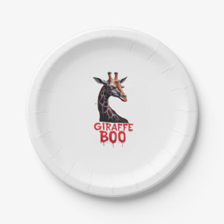 Assiettes En Carton T-shirt classique girafe monstre Halloween effraya