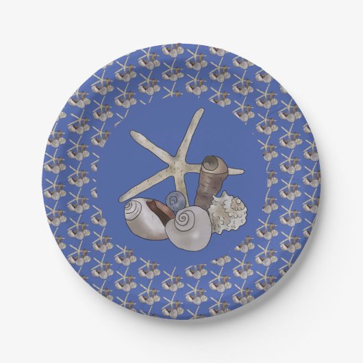 Assiettes En Carton T-shirt de plage (Devant)