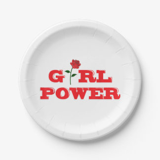 Assiettes En Carton T-shirt Girl Power - Femmes féministes fantastique