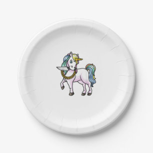 Assiettes En Carton T-shirt pour filles et femmes avec licorne et cout