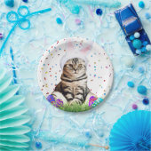 Assiettes En Carton Tabby de Pâques (Fête)