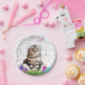 Assiettes En Carton Tabby de Pâques (Fête)