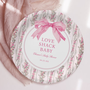 Assiettes En Carton Table de Baby shower Pink Love Shack
