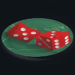 Assiettes En Carton Table de craps avec dés Las Vegas<br><div class="desc">Au magasin *Las Vegas Icons*, vous trouverez des designs incluant certains des sites les plus populaires de Las Vegas, y compris l'Affiche de bienvenue Las Vegas, des puces de poker simulées, des tables de dés et de craps. Cliquez sur - LASVEGASICONS - dans les étiquettes ci-dessous, ou visitez le magasin...</div>