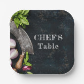Assiettes En Carton Table du chef cuisine rustique (Recto)