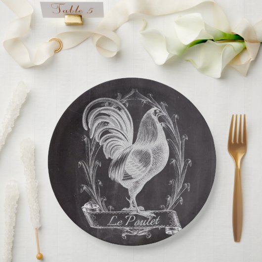 Assiettes En Carton tableau chic rustique (Mariage)