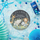 Assiettes En Carton Tableau de bord Jungle Animaux Baby shower Plaque  (Fête)