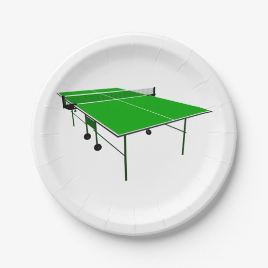 Assiettes En Carton Tableau de ping-pong (Devant)