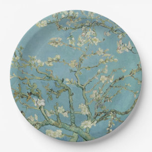 Assiettes En Carton Tableau des fleurs d'amandes de Van Gogh