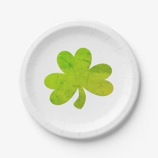 Assiettes En Carton Tableau irlandais shamrock Plaques de fête d'anniv (Devant)