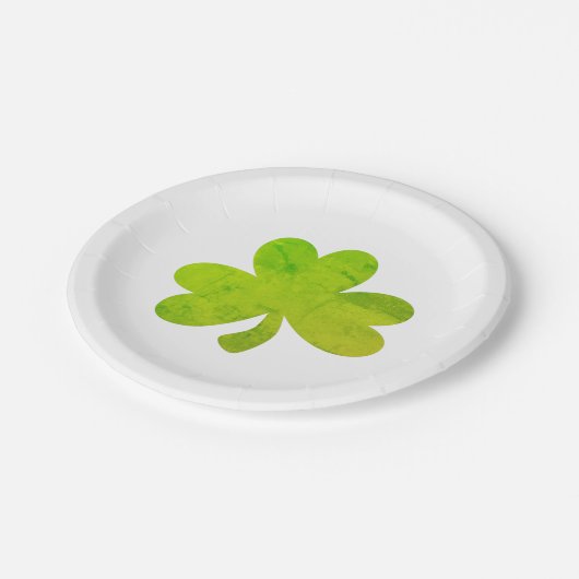 Assiettes En Carton Tableau irlandais shamrock Plaques de fête d'anniv (Angle)
