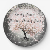 Assiettes En Carton Tableau noir Mason Jar Pink Heart Leaf Firefly (Devant)