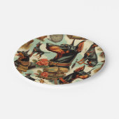 Assiettes En Carton Tableau vintage Doberman sans joint (Angle)