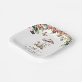 Assiettes En Carton Tabouret en bois et Baby shower d'automne de champ (Angulaire)