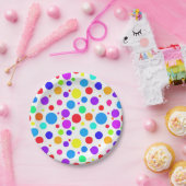 Assiettes En Carton Taches colorées multi lumineuses (Fête)