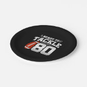 Assiettes En Carton Tackle 80e anniversaire de 80 ans Couples (Angle)