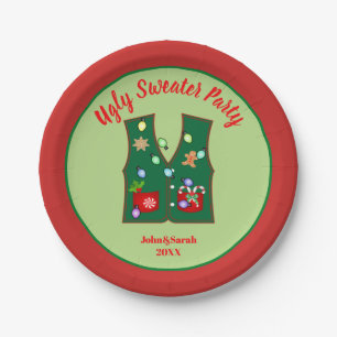 Assiettes En Carton Tacky Christmas Lights Ugly Sweater party