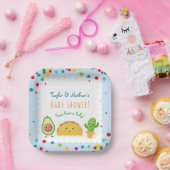 Assiettes En Carton Taco à propos d'un bébé ! Baby shower d'accueil à (Fête)