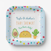 Assiettes En Carton Taco à propos d'un bébé ! Baby shower d'accueil à  (Recto)