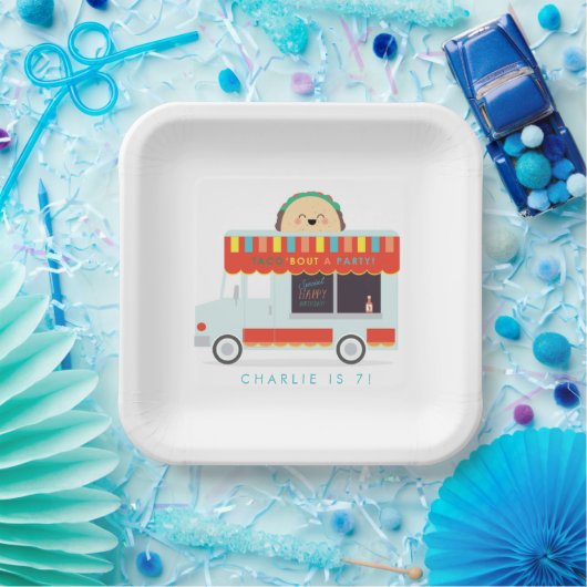 Assiettes En Carton Taco Anniversaire (Fête)