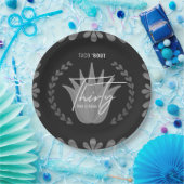 Assiettes En Carton Taco' Bout 30 | Plaques papier Tequila noir/argent (Fête)