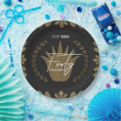 Assiettes En Carton Taco' Bout 40 | Plaques papier Tequila noir/or (Fête)