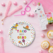 Assiettes En Carton Taco Bout a Grad Fiesta Plaque de graduation - Bla (Fête)