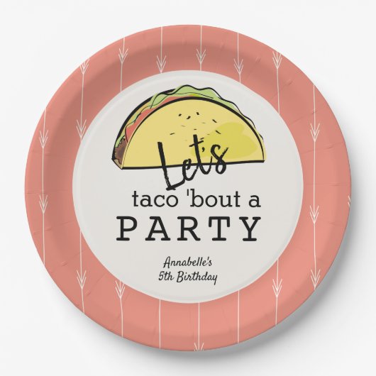 Assiettes En Carton Taco Bout A Party Fiesta Anniversaire (Devant)